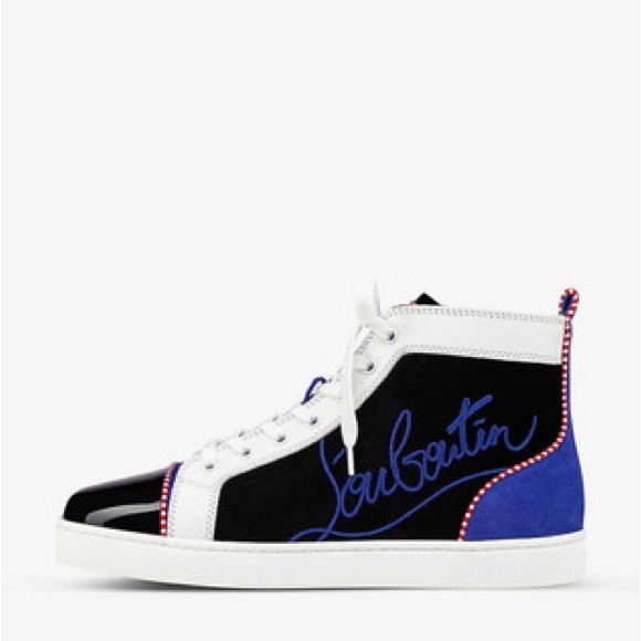 ✨HOST PICK✨ Men’s Navy Louis Flat High Tops - Picture 2 of 16
